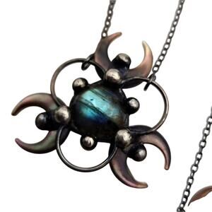 Genuine Labradorite & Abalone Necklace